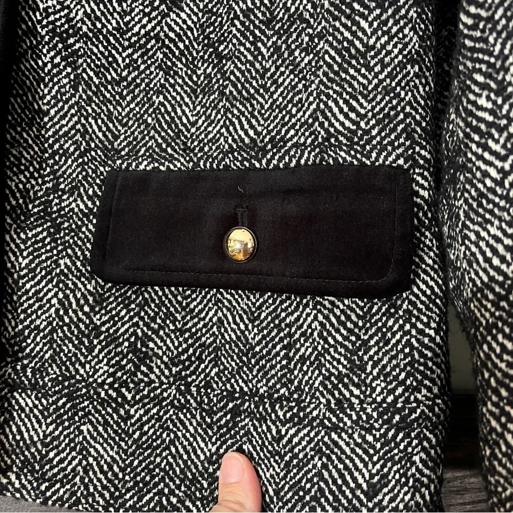 Talbots Boucle Herringbone Jacket Woven in Italy Women's MP Career Mob Wife - Picture 4 of 13